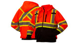 Orange Canadian premium zipper sweatshirt in orange - large (RCSZH3320L) Per 1