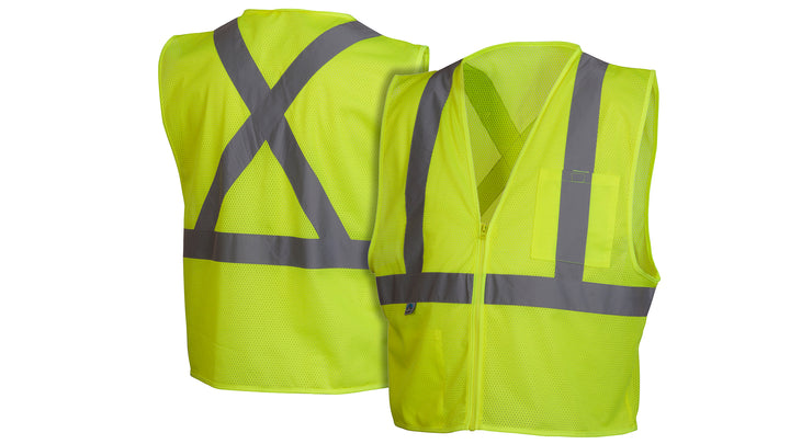 Lime Hi-Vis Lime Vest with Reflective Tape - Size Large (RCZ2110L) Per 1