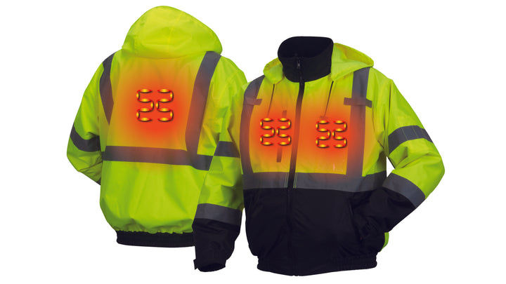 Lime Hi-Vis Lime Bomber Jacket - Heated - Size 5X Large (RJ3110HX5) Per 1