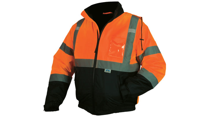 Orange Hi-Vis Orange Bomber Jacket with Quilted Lining - Size Small (RJ3220S) Per 1