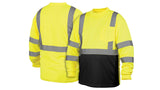 Lime/Black Hi-Vis Lime Long Sleeve - Black Bottom - Size Large (RLTS3110BL) Per 5