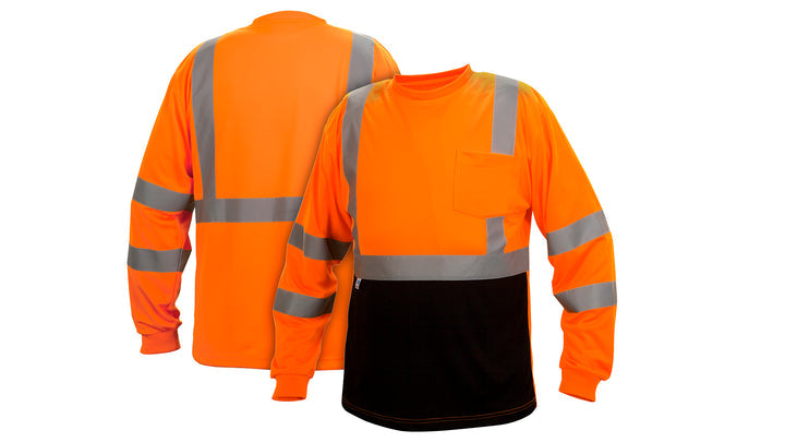 Orange/Black Hi-Vis Orange Long Sleeve - Black Bottom - Size Large (RLTS3120BL) Per 5