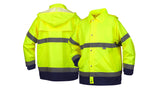 Lime PU/Poly hi vis jacket - size small (RRWJ3110S) Per 1