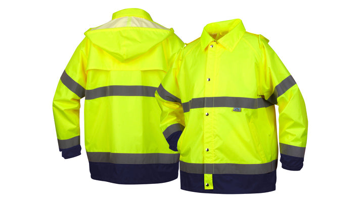 Lime PU/Poly hi vis jacket - size 5X large (RRWJ3110X5) Per 1
