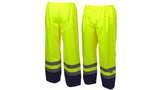 Lime PU/Poly hi vis elastic waist pants - size 5X large (RRWP3110X5) Per 1