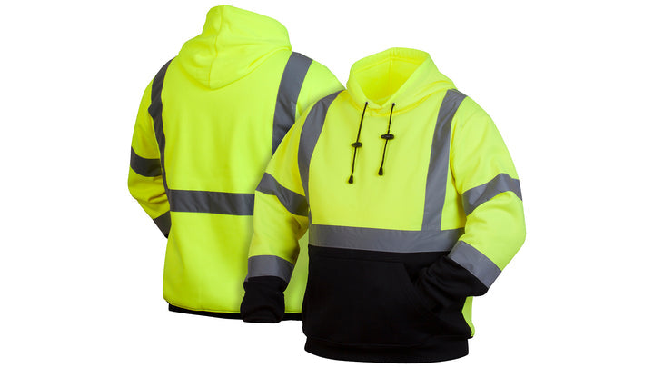 Lime/Black Hi-Vis Lime Pullover Sweatshirt with Black Bottom- Size 2X Large (RSSH3210X2) Per 1