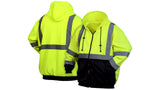Lime/Black Hi-Vis Lime Zipper Sweatshirt with Black Bottom - Size Medium (RSZH3210M) Per 1