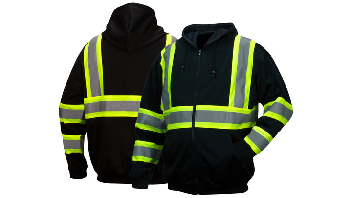 Black Class 1 premium zipper sweatshirt in black - 4X Large (RSZH3411X4) Per 1