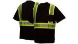 Black Broken Heat Sealed T-Shirt-Black- Small (RTS2311S) Per 5