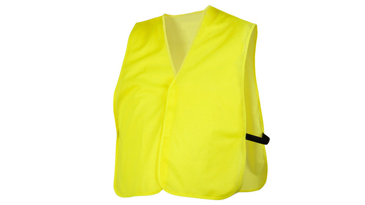 Lime Hi-Vis Lime Vest-Universal fit-No Reflective Tape (RV110NS) Per 12