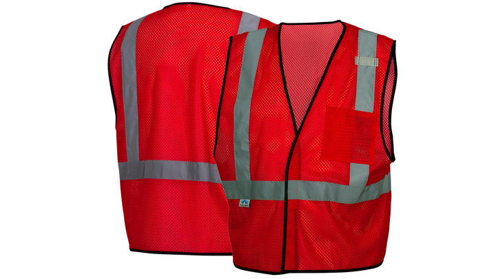 Pink Red Vest- Enhanced Visibility w/Reflect 4XL/5XL (RV1227X4-X5) Per 5