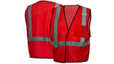 Pink Red Vest- Enhanced Visibility w/Reflect 2XL/3XL (RV1227X2-X3) Per 5