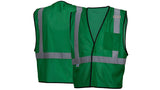 Green Green Vest- Enhanced Visibility w/Reflect Lg/XL (RV1235L-XL) Per 5