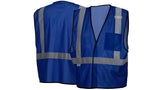 Blue R Blue Vest- Enhanced Visibility w/Reflect 4XL/5XL (RV1265X4-X5) Per 5