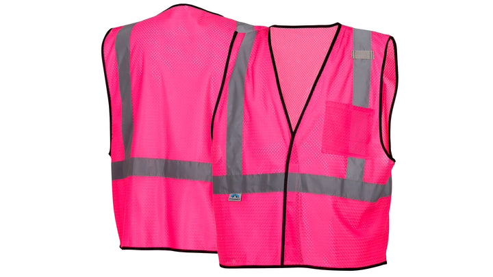Pink Pink Vest- Enhanced Visibility w/Reflect 2XL/3XL (RV1270X2-X3) Per 5