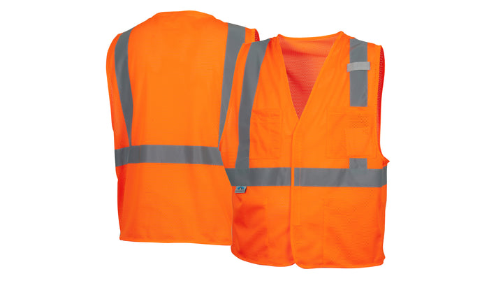 Orange RVHL20-Hook and Loop Orange Vest- 2XL (RVHL2020X2) Per 5