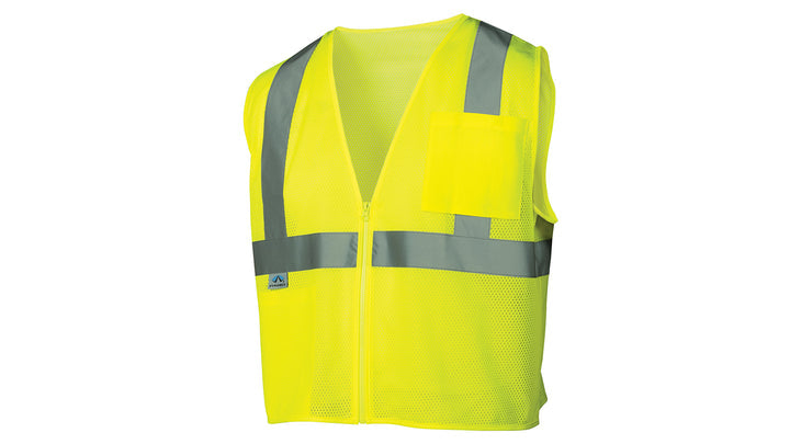 Lime  SAFETY VEST - HI-VIS LIME - SELF-EXTINGUISHING - SIZE SMALL (RVZ2110SES) Per 5