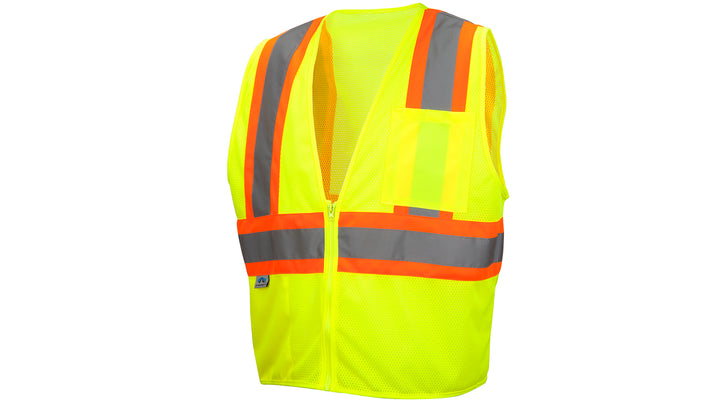 Lime SAFETY VEST - HI-VIS LIME - SELF-EXTINGUISHING - SIZE SMALL (RVZ2210SES) Per 5