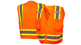 Orange Class 2 Surveyor Vest with Clear Pocket - Orange - 3X Large (RVZ2420CPX3) Per 5