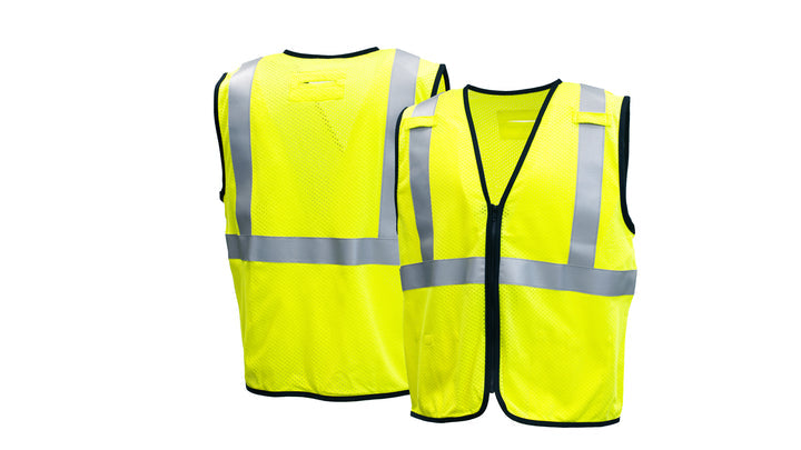 Lime Class 2 - Mesh FR Vest w/ Zipper  - Lime -4X Large (RVZ5210FRX4) Per 1