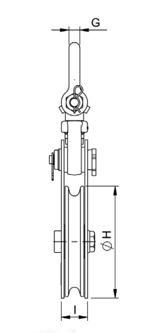8 ton 8" sheave snatch block with swivel shackle (SL408B-8SS)