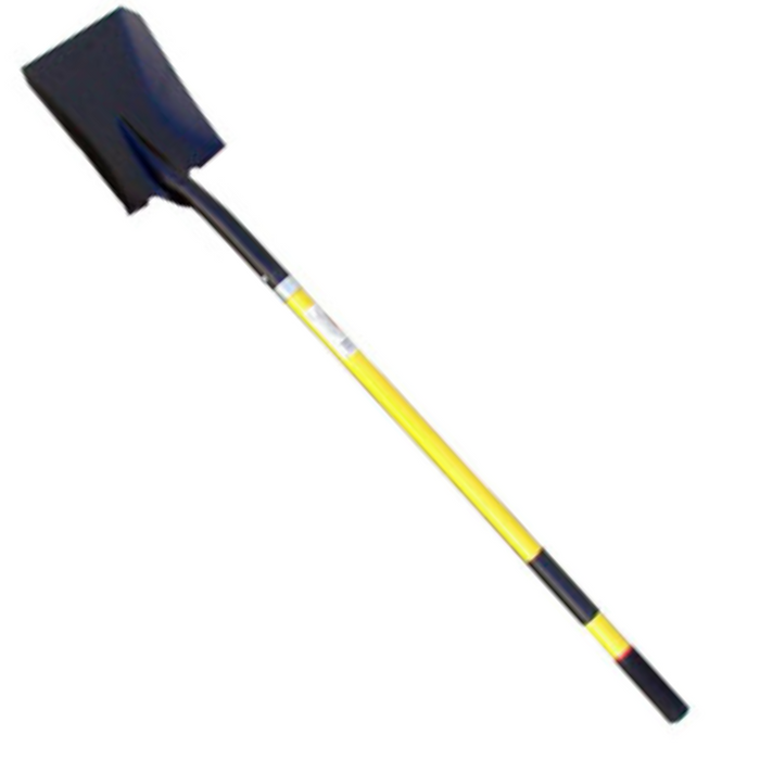 SQUARE POINT SHOVEL with FIBER GLASS HANDLE