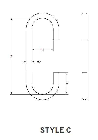 1/2" x 7" S-Hook Style C (14210)