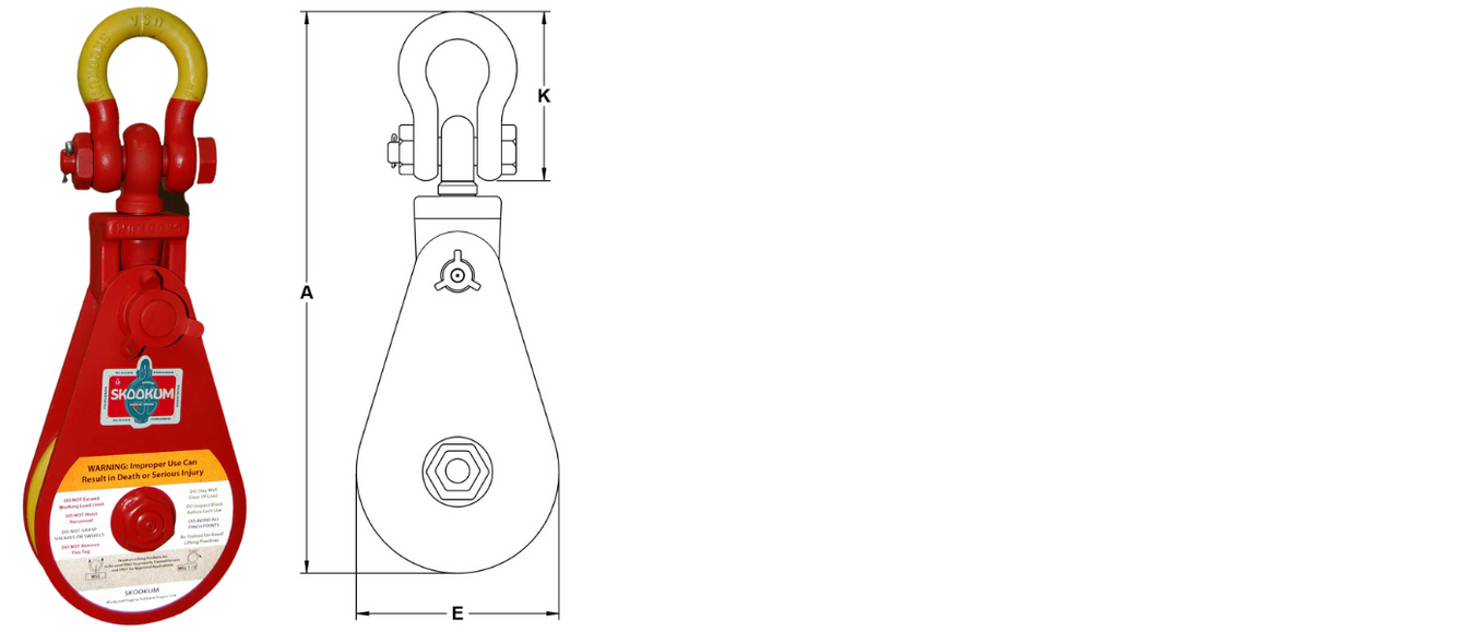 Skookum Alloy Snatch Blocks with Shackles — Maskell Rigging & Equipment