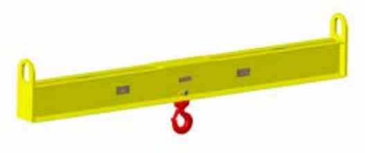 15,000 lbs 12' Twin Hoist Lift Beam With Swivel Latch Hook (16454)