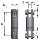 Miller High Pressure Stainless Steel Swivels Model C-111HP Clevis to Clevis WLL 3 tons (C-111HP)