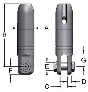Miller Angular Contact Ball Bearing Swivel Model D-611 Thimble to Jaw WLL 5 tons