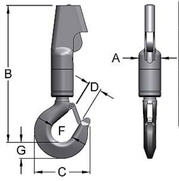 Miller Angular Contact Ball Bearing Swivel Model C-715 Wedge to Hook WLL 3 tons (C-715)