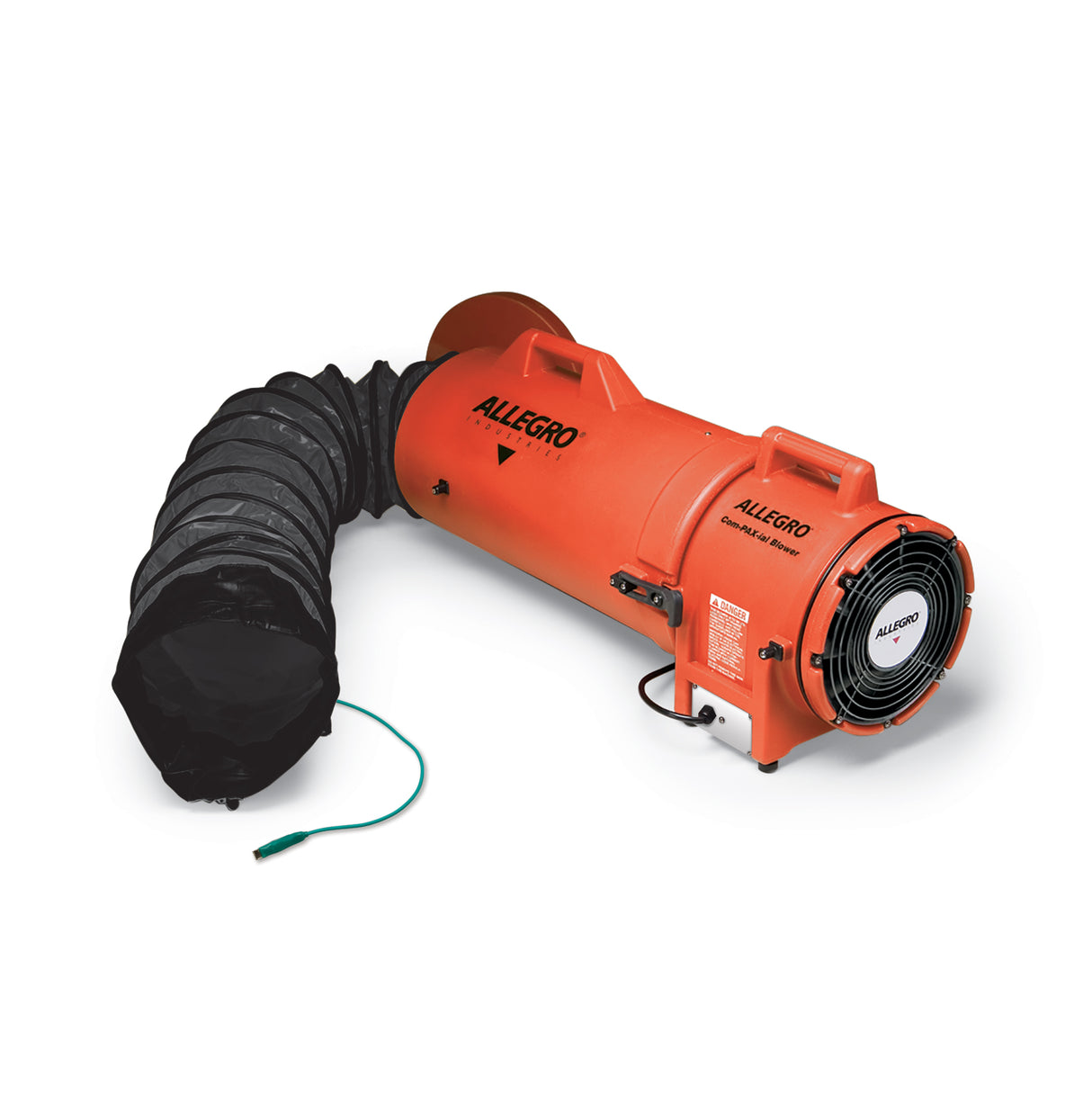 8" Axial Explosion-Proof Plastic Blower w/ Canister and 50' Statically Conductive Ducting, 40 lbs. (9538-50)