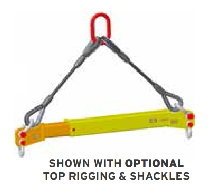 100,000 lbs 5'5"-7' Adj Spreader Beam Shackle Connections (20142)