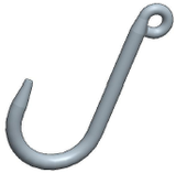 1/2" 500# LONG REACH FOUNDRY HOOK REACH 6" (14601)