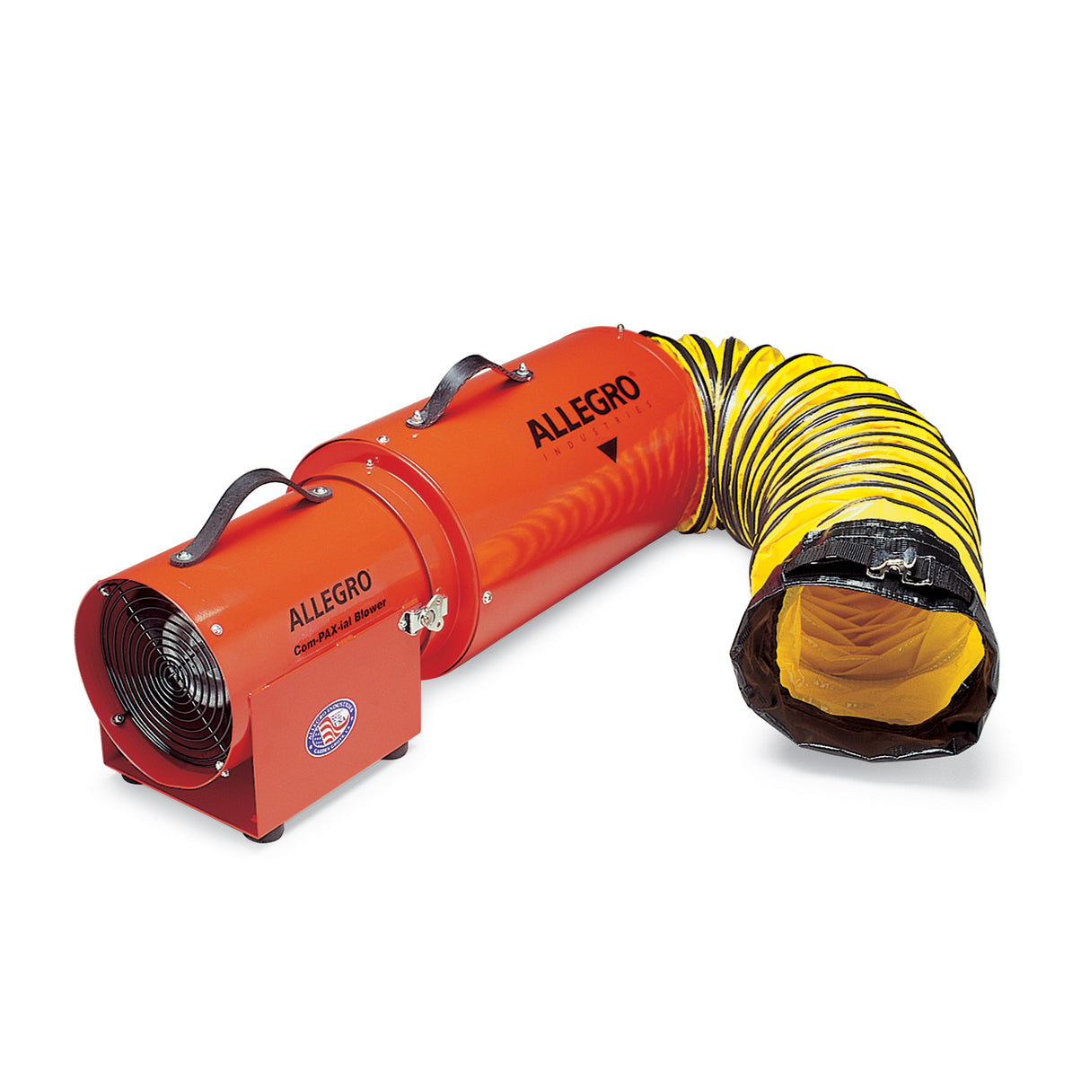 8" Axial DC Metal COM-PAX-IAL Blower w/ Canister & 25’ Ducting, 36lbs. (9537-25)