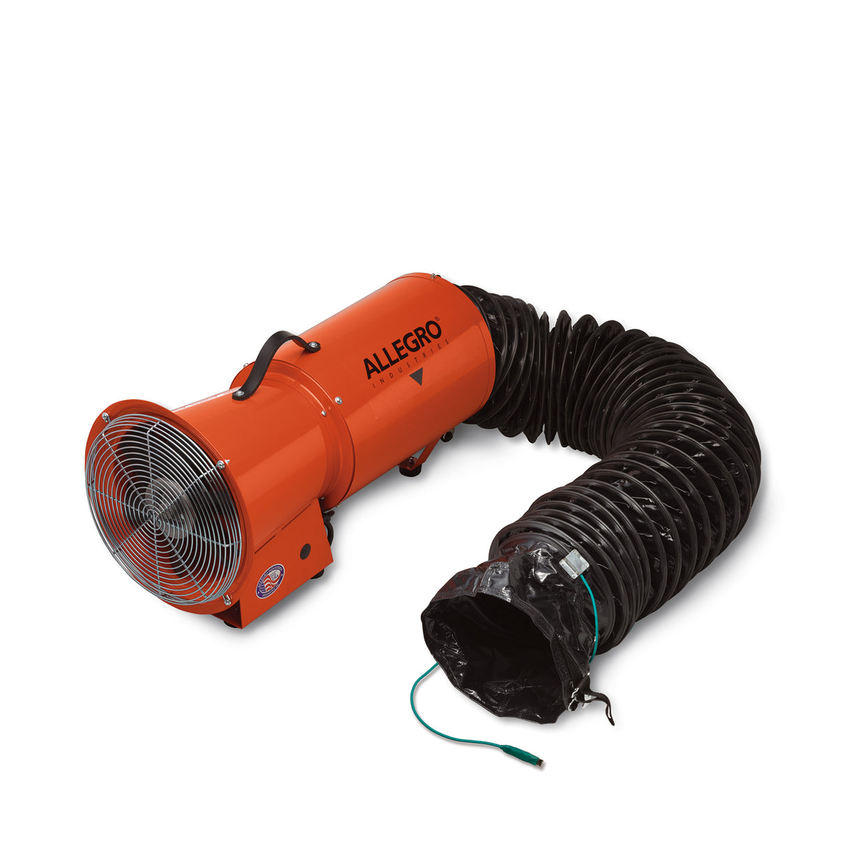 8" Axial Explosion-Proof (EX) Metal Blower w/ Canister & 15’ Statically Conductive Ducting, 49 lbs. (220V AC/50 Hz). Does NOT meet CSA C22.2 No. 113 requirements. (9514-05E)