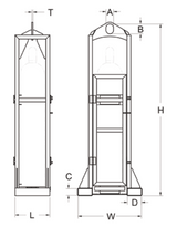 750 lbs 2-Tank Bottle Lifter With Straps And Locking Doors (16307)