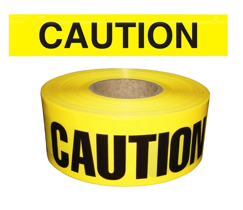 3" x 300' 3 mil caution tape yellow