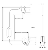 4,000 lbs Coil Lifter/Upender 18.0" Throat 23.1" Hr (14483)