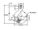 9/32" Eye Foundry Hook Grade 100