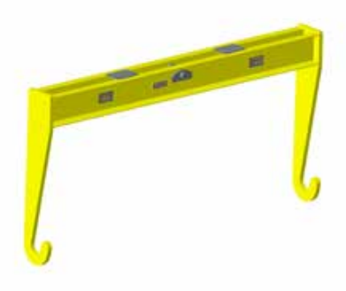 10,000 lbs 36" Roll Lifting Beam 74" Inside Length (20753)