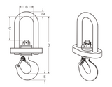 4,000# INSULATED SWIVEL HOOK WITH LATCH (16355)