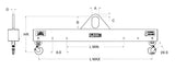 40,000 lbs 16' Standard Lift Beam W/Swivel Hooks (12300)