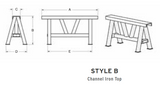 10,000# STYLE B MAT STAND 18" TALL 35.5" WIDE (15327)