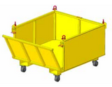 2,500 lbs 36" Drop Side Material Basket w/ Casters(23958)