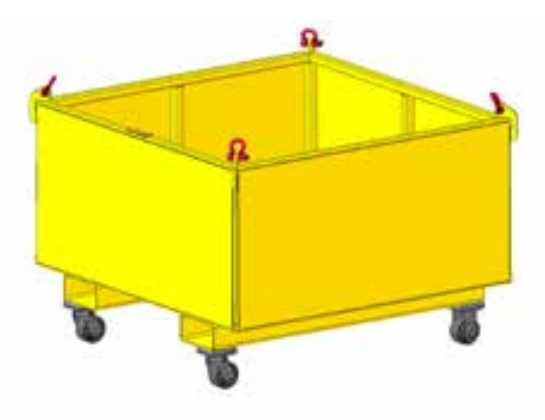 2,500 lbs 48" Material Basket w/ Casters (23955)