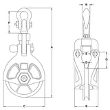 Skookum A Series 6.5T Cast Half Sided Block with REGULAR YOKE (A-6R)
