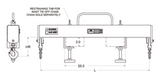 20,000 lbs Outside Swivel Hooks Forklift Beam (16524)