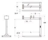 4,000 lbs Fixed Bale Pallet Lifter 48" Fork Length (14630)